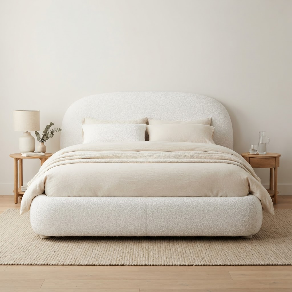 Cloud Boucle Curved Bed